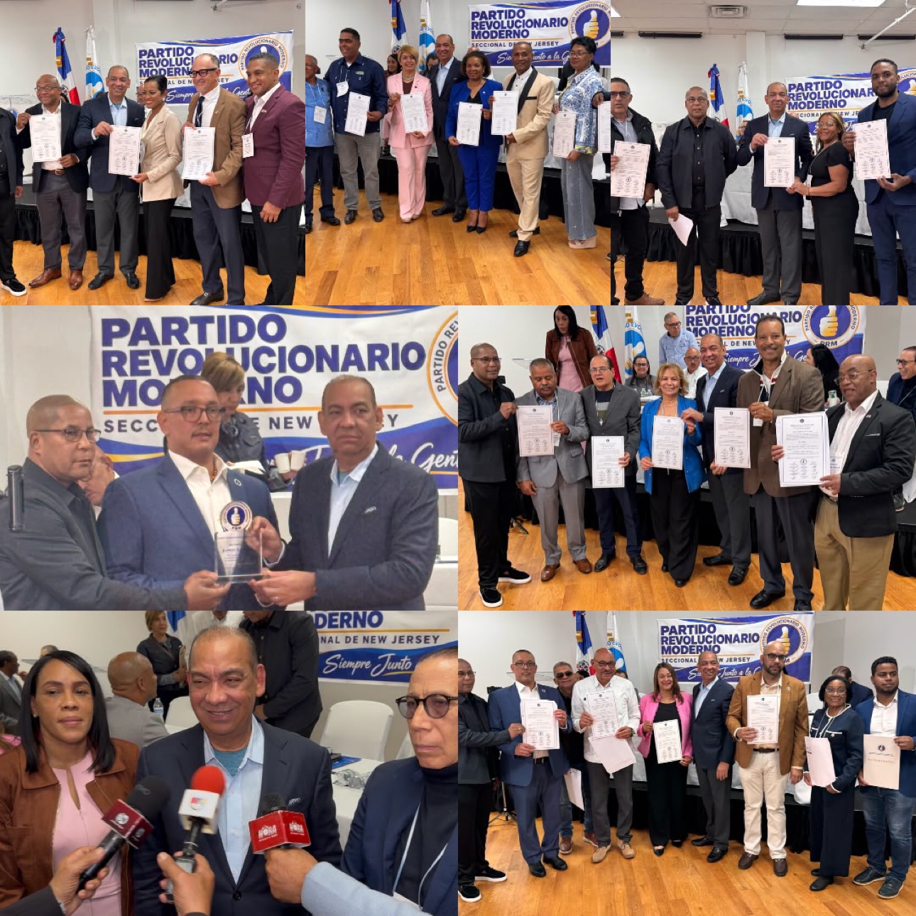 Momentos de la visita de la comisión del PRM a Nueva York