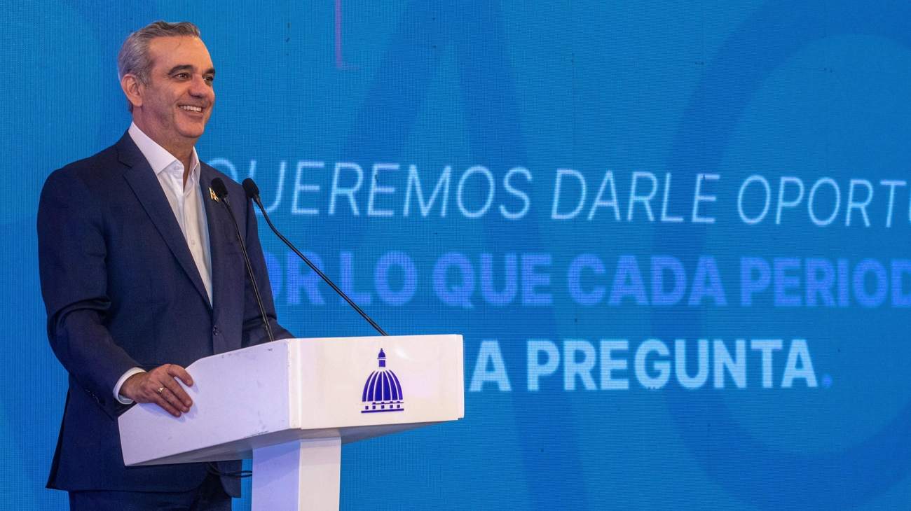 El presidente Luis Abinader en un acto oficial