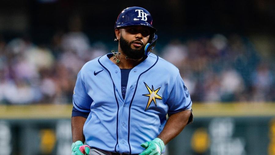 Junior Caminero, tercera base dominicano de los Rays de Tampa Bay