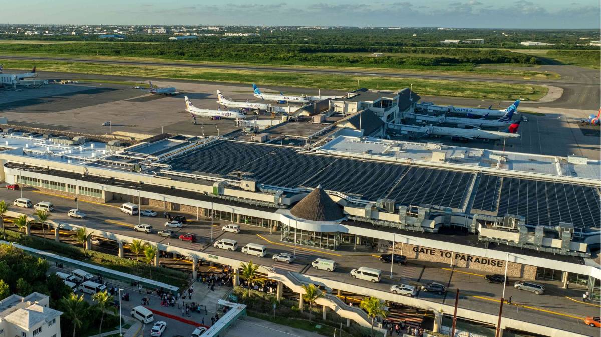 Vista aérea del Aeropuerto Internacional de Punta Cana